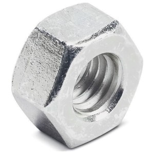 Superstrut®, Hex Nut, Steel, Silver Galvanized/Electro-Galvanized Finish, Standard Hex Type, 1/4-20 Size