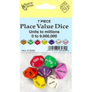 Place Value Dice, Set of 7