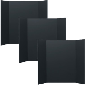 Foam Project Board, 36" x 48", Black, Pack of 3