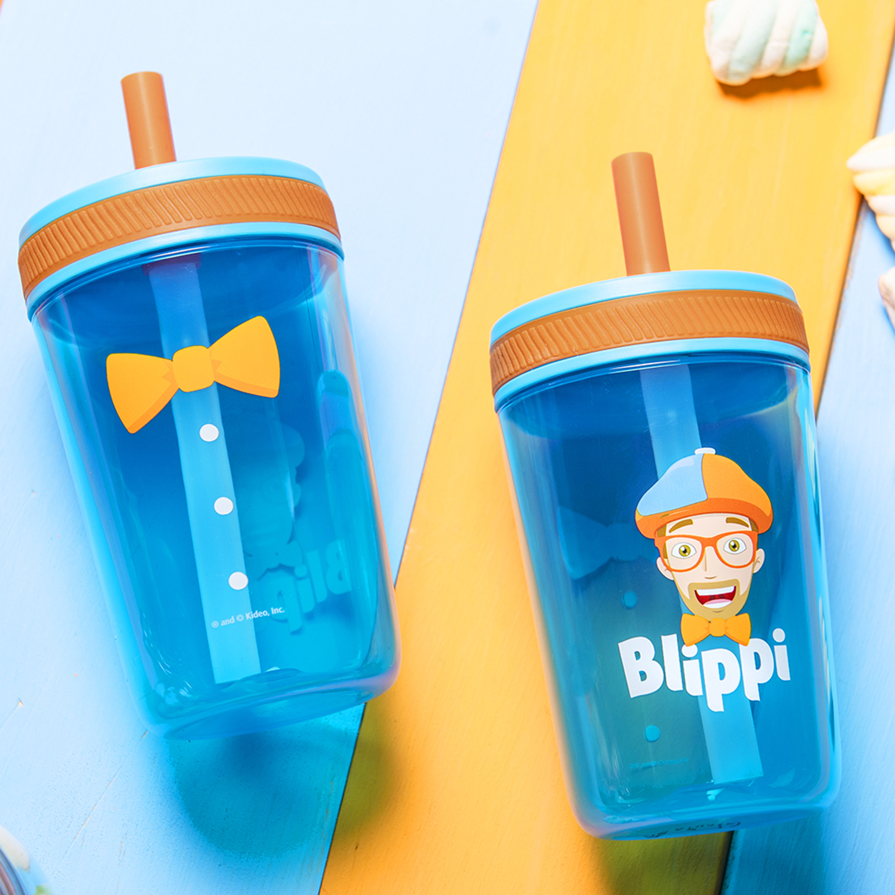 Blippi 15  ounce Plastic Tumbler with Lid and Straw, Blippi, 2-piece set slideshow image 5