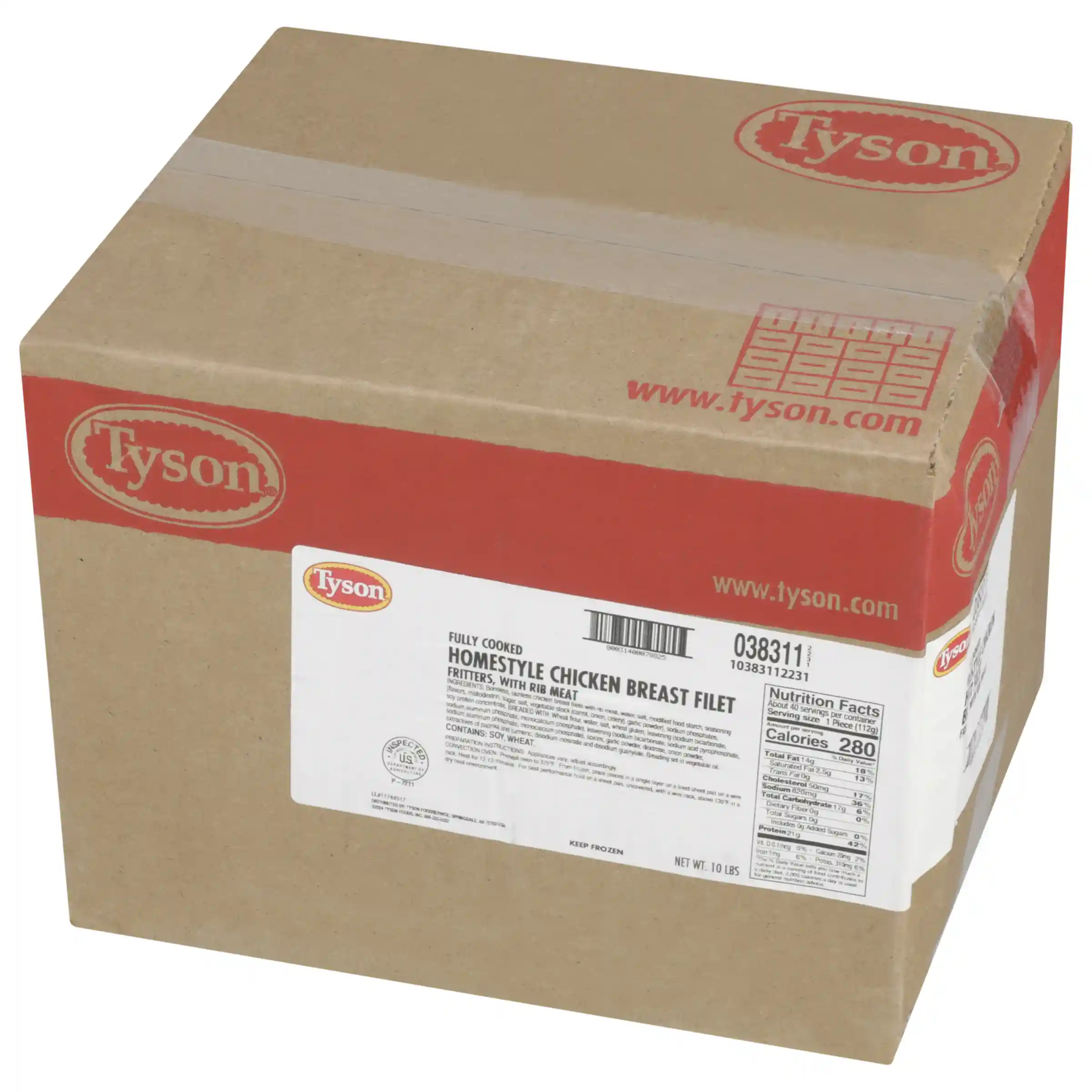 Tyson® To Go Fully Cooked Homestyle Chicken Breast Filet Fritters, 4 oz._image_5