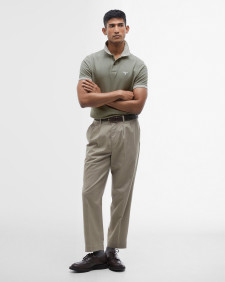 Marlton Tailored Short-Sleeved Polo Shirt Green Slate