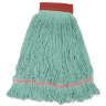 Boardwalk, Wideband Synthetic Looped-End Wet Mop Head with 5" Headband, Large, Green