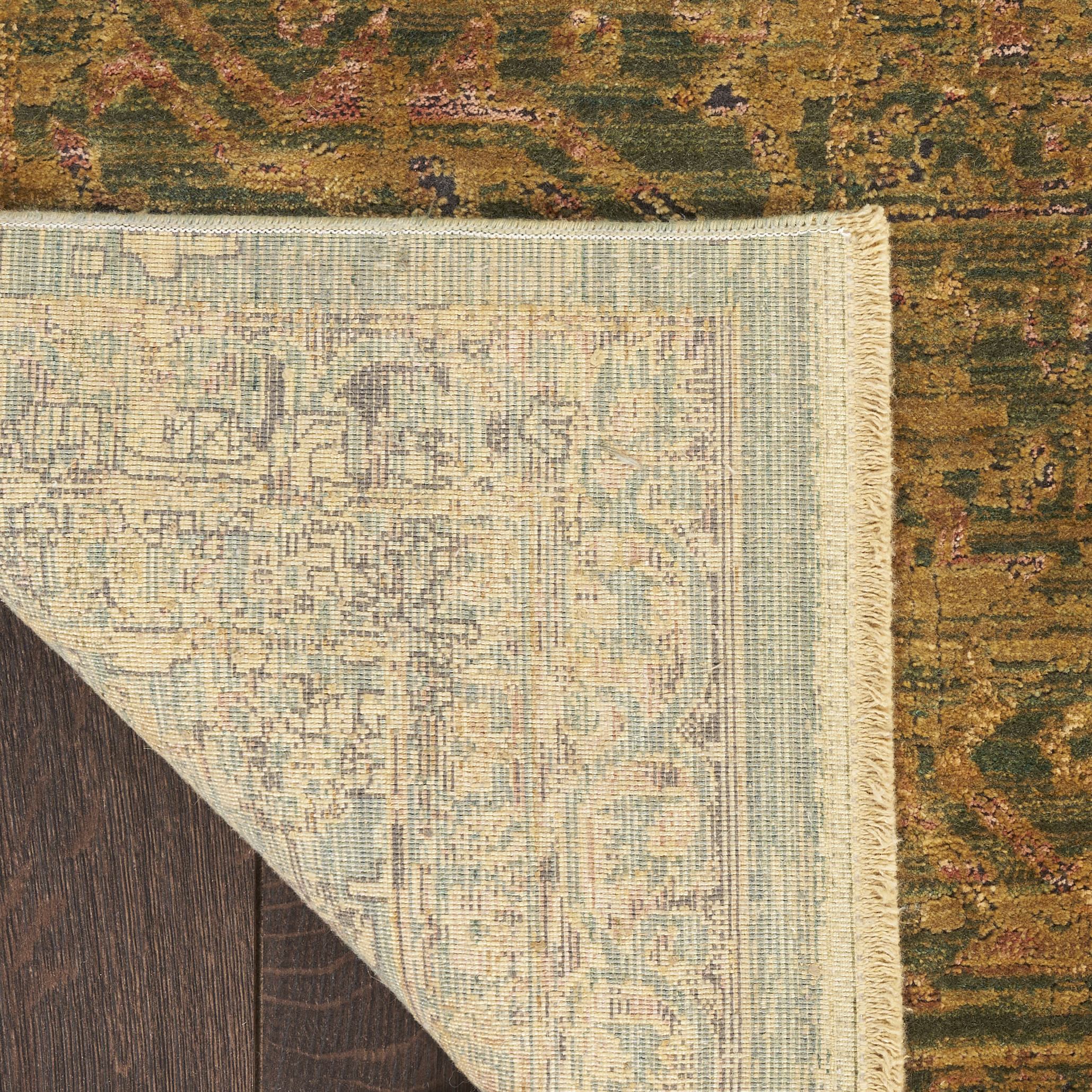Nourison Luxurious 5'3" x 7'3" Olive Vintage Indoor Rug