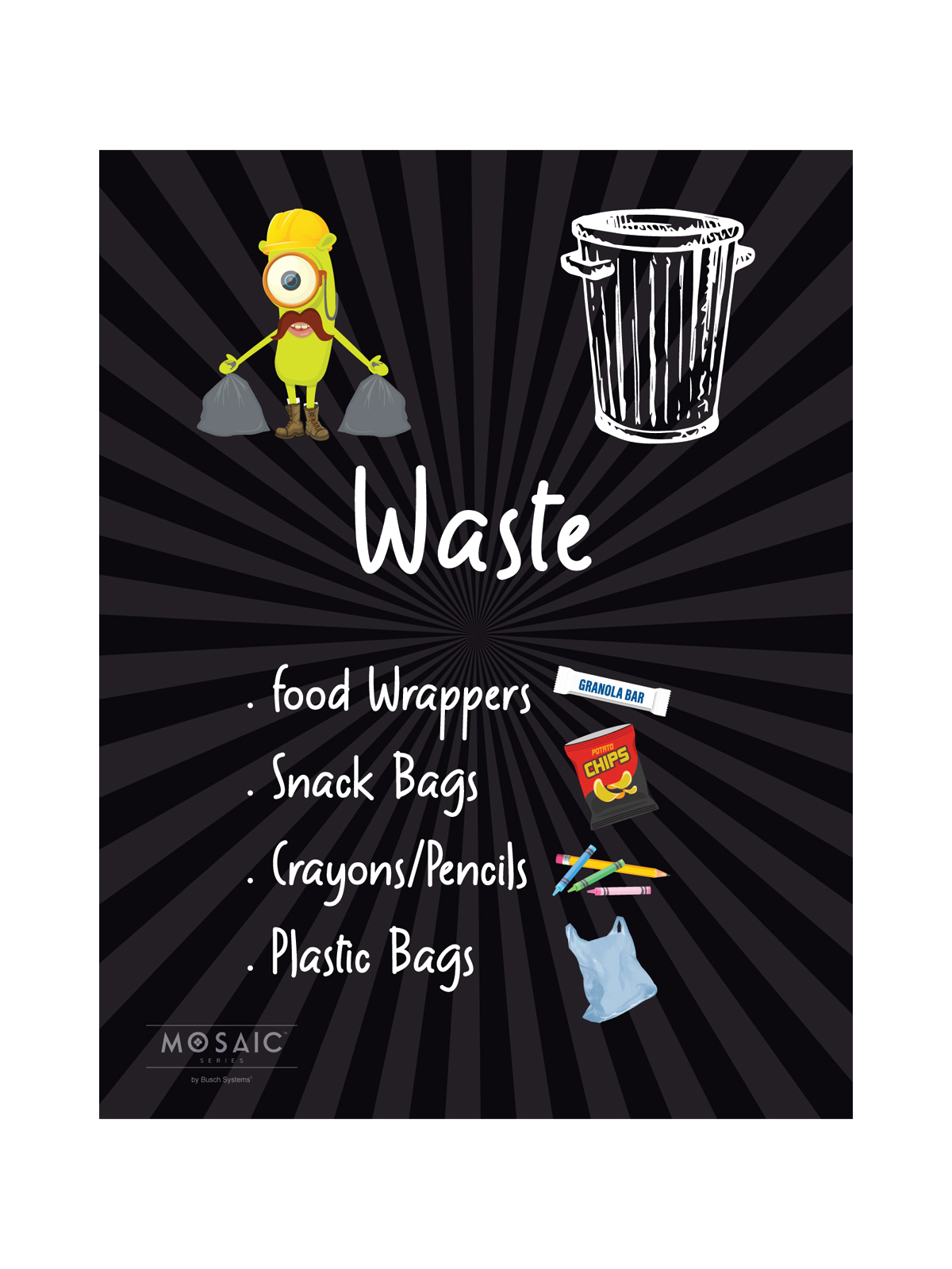 MOSAIC – Junior Body Sign – Junior – Waste – Black
