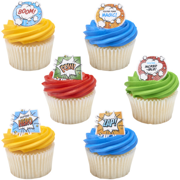 Super Hero Assortment Cupcake Rings