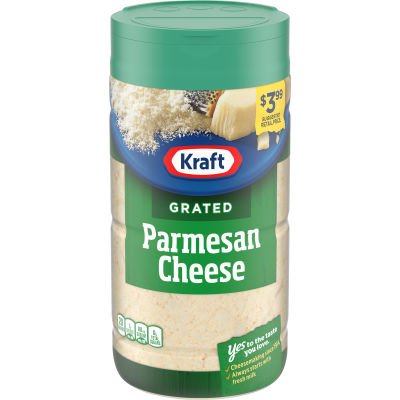 Kraft 100% Grated Parmesan Cheese 8 oz Shaker