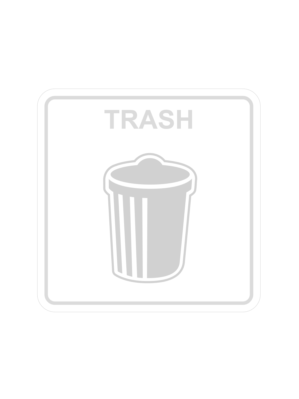 WASTE WATCHER – Label – Trash – Clear-White