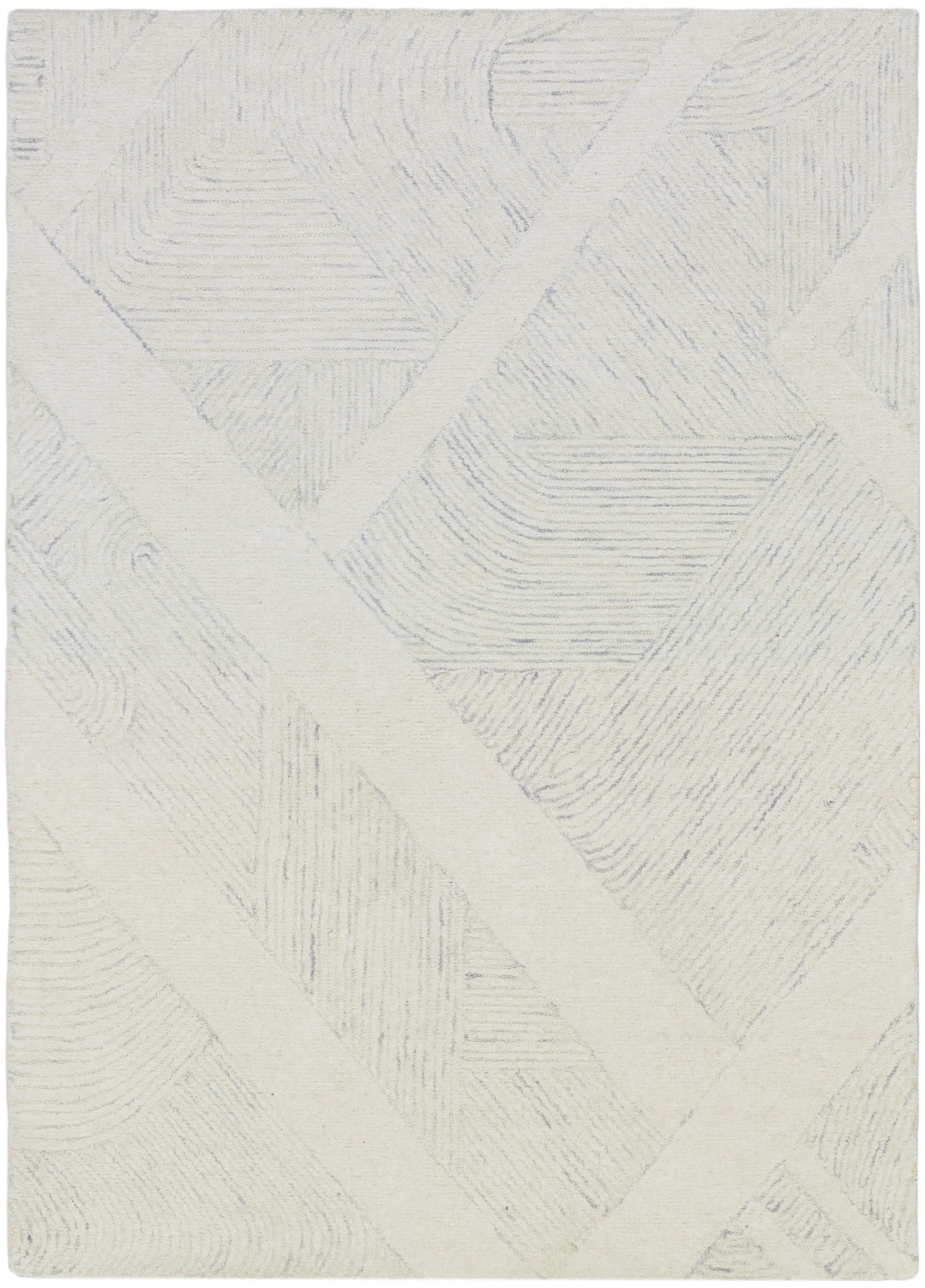 DKNY Pure Patterns 3'9" x 5'9" Ivory Grey Modern Indoor Rug