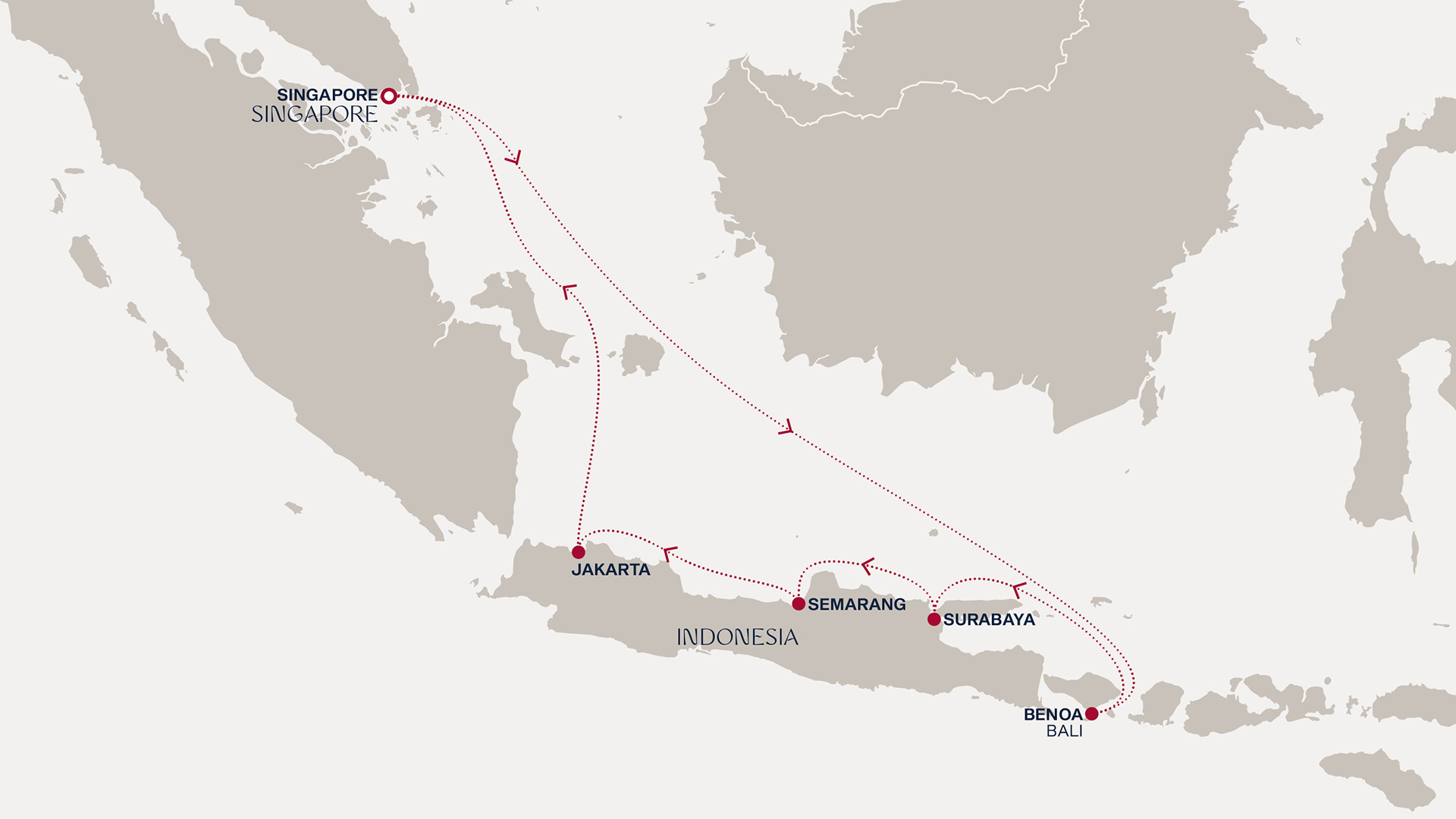 Itinerary map