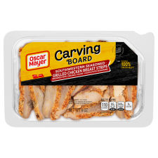 Oscar Mayer Carving Board Southwestern Seasoned Grilled Chicken Breast Strips, 6 oz Tray