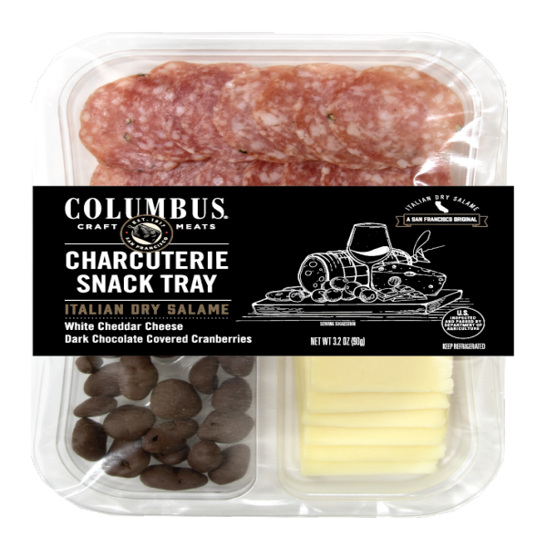 COLUMBUS(r) Italian Dry Salame Snack Tray 8/3.2oz . C1CB - Front Center Inner Pack (Hi Res)