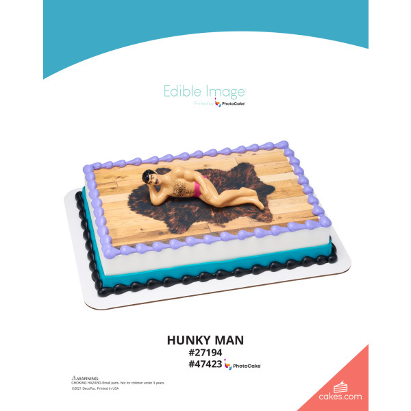 Hunky Man The Magic of Cakes® PhotoCake® Enhanced Background Page