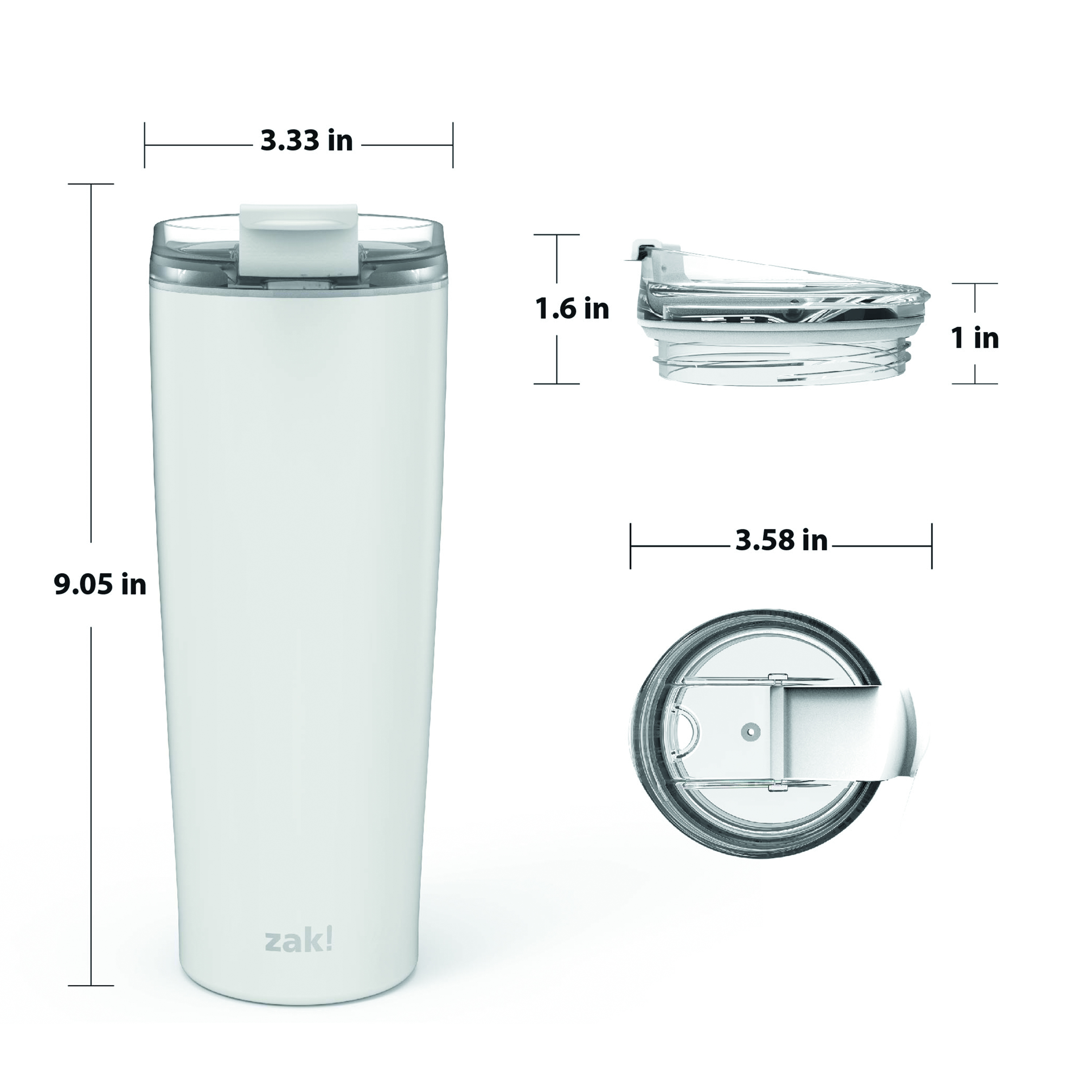 Aberdeen 24 ounce Vacuum Insulated Stainless Steel Tumbler, Gray slideshow image 6 Aberdeen 24 ounce Vacuum Insulated Stainless Steel Tumbler, Gray slideshow image 6