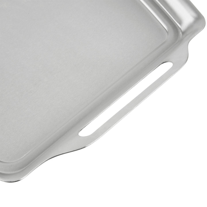 Stainless steel griddle pan for large contoured buffet station