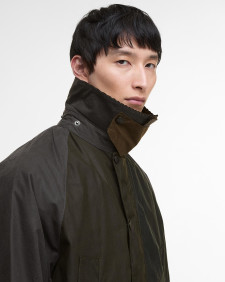Patchwork Oversized Bedale Waxed Jacket 