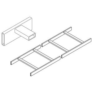 TELCO-Style Cable Runway, 18 in.W x 1.5 in.H x 9.71 ft. L, Gray, Cable Capacity - 1421