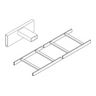 TELCO-Style Cable Runway, 18 in.W x 1.5 in.H x 9.71 ft. L, Gray, Cable Capacity - 1421