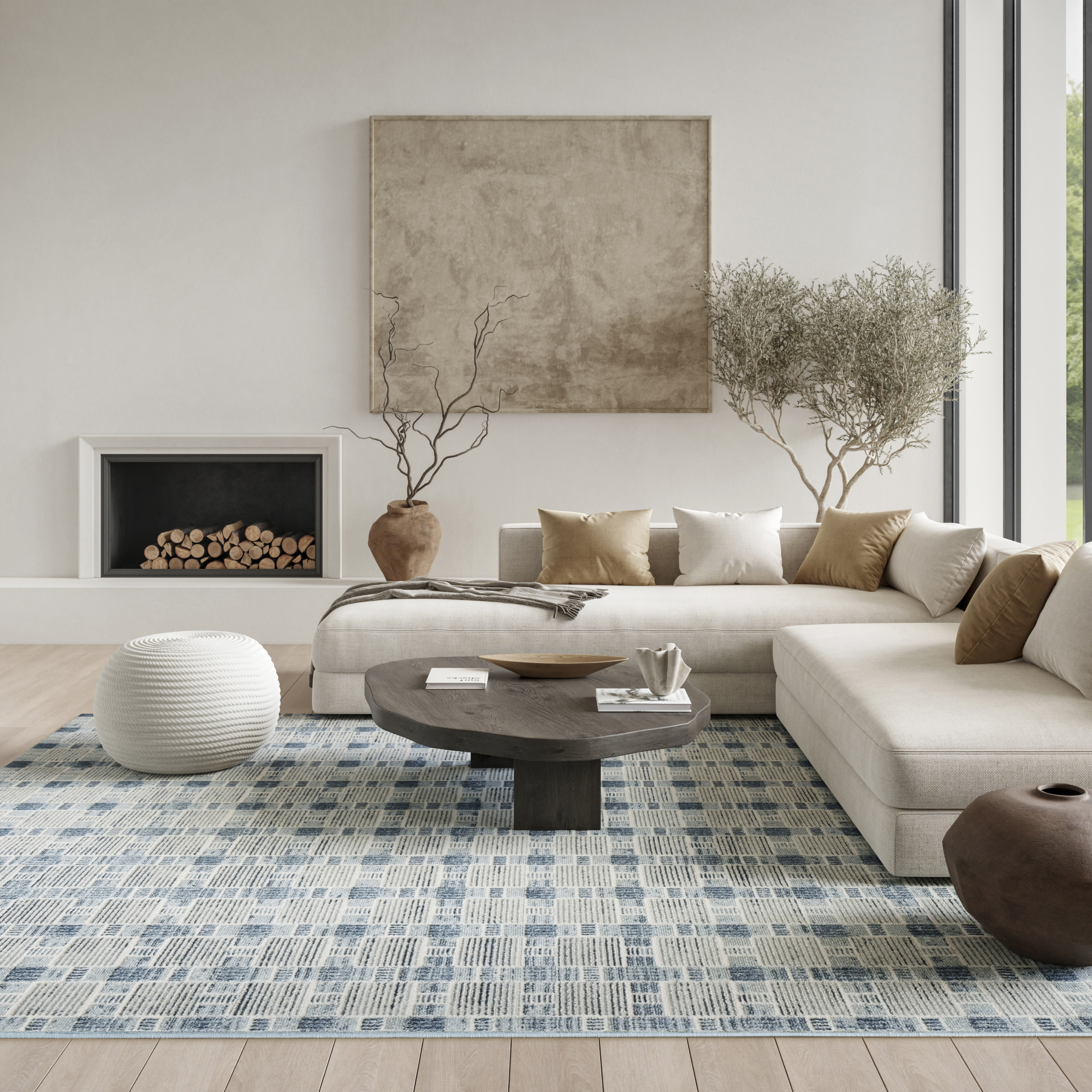 Nourison Nordic 8' x 10' Blue Modern Indoor Rug