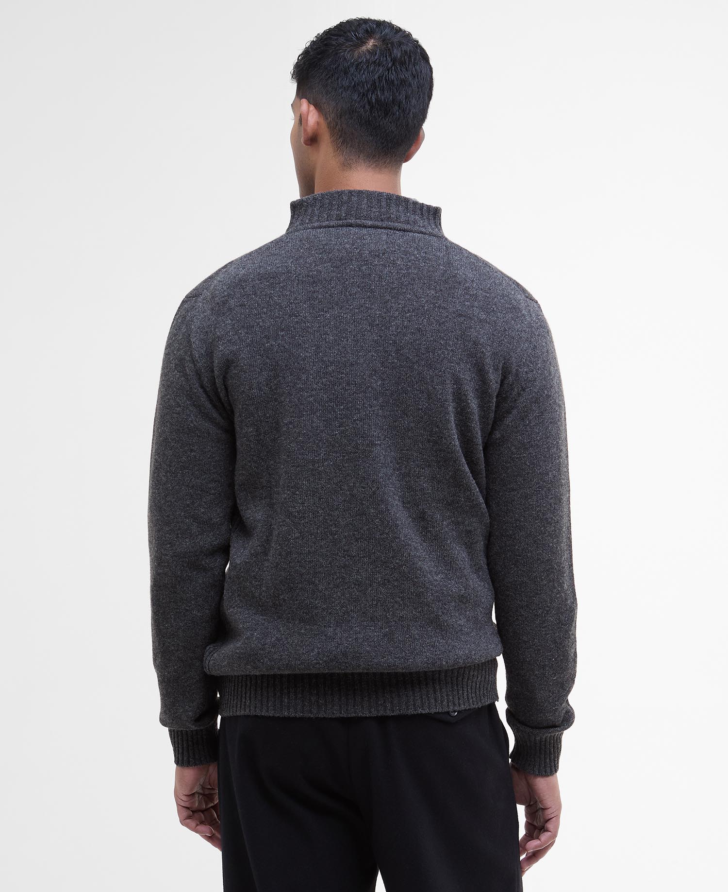 Maglione con mezza zip in lana d'agnello Essential image number 2
