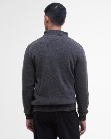 Maglione con mezza zip in lana d'agnello Essential 