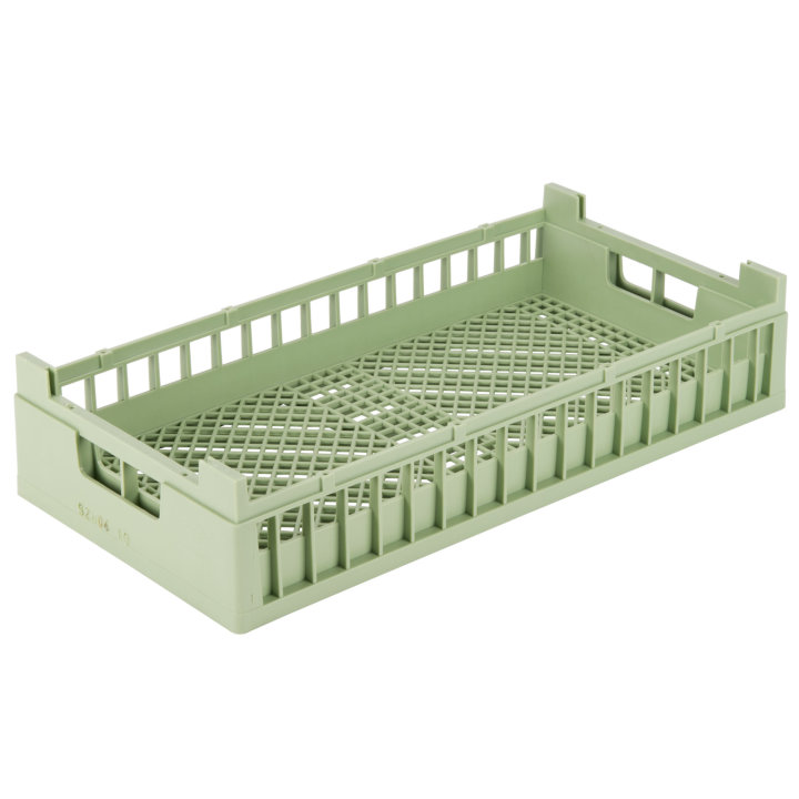 Half-size Signature flatware rack in light green