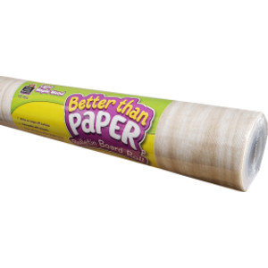 Better Than Paper® Bulletin Board Roll, 4' x 12', Light Maple Wood Design, Pack of 4