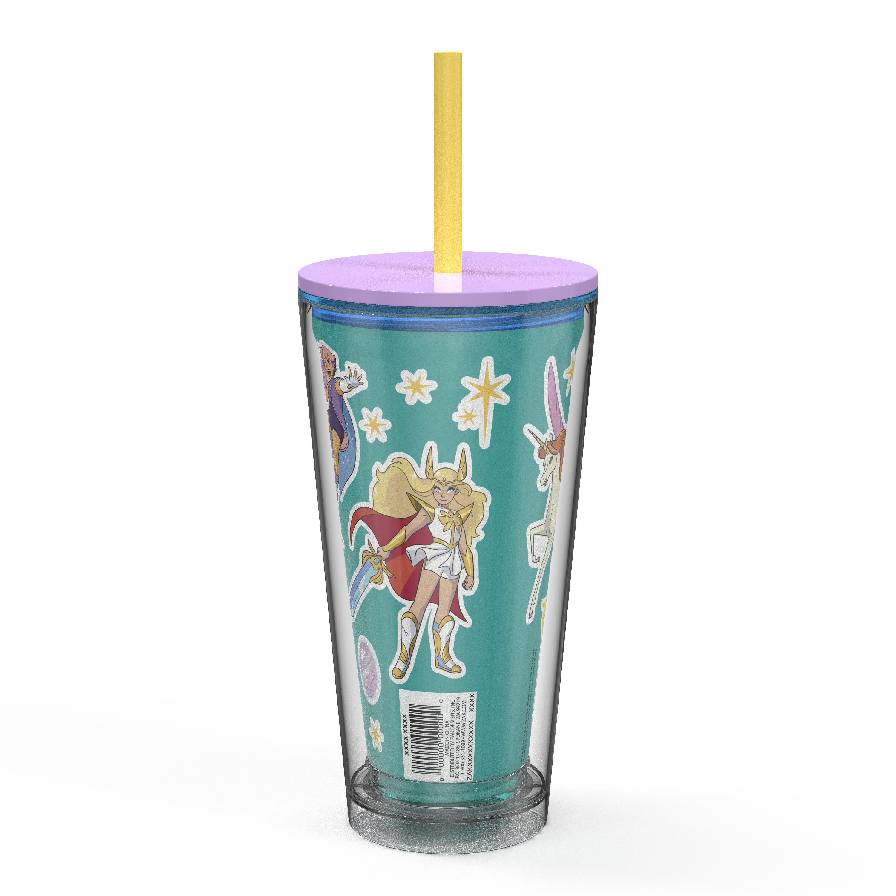 She-Ra 16 ounce Plastic Cup with Lid and Straw, Princess of Power slideshow image 4