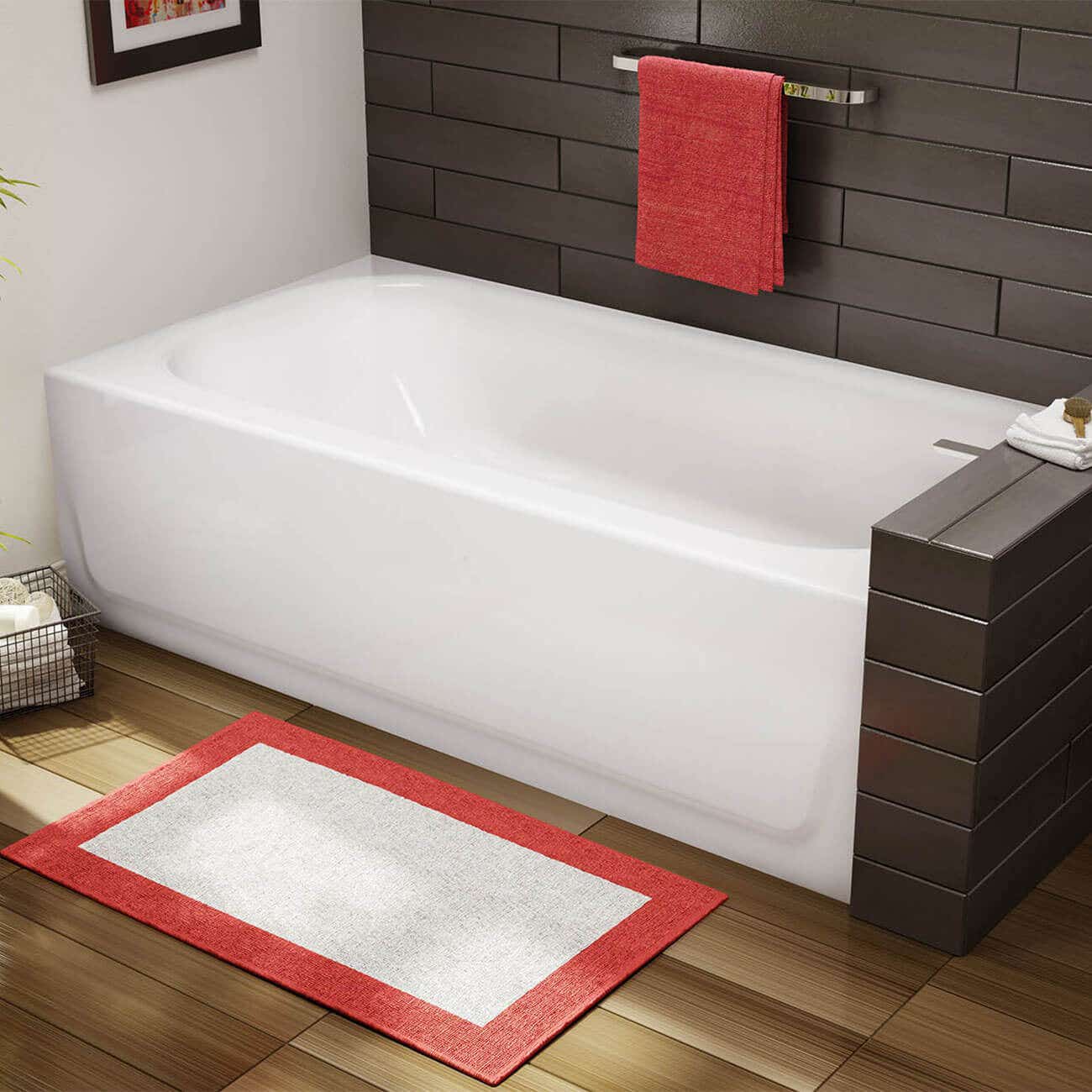 Bootz Pala MauiCast 60 x 30 Porcelain Enamel Alcove Bathtub