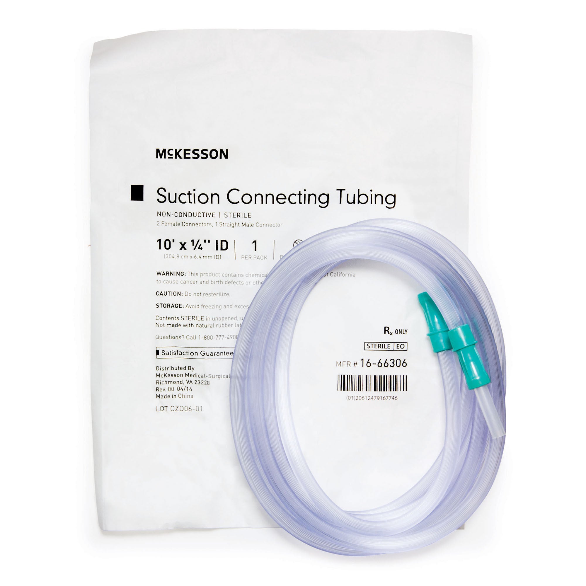 McKesson Suction Tubing, 1/4 Inch Inner Diameter, 10 Foot Length