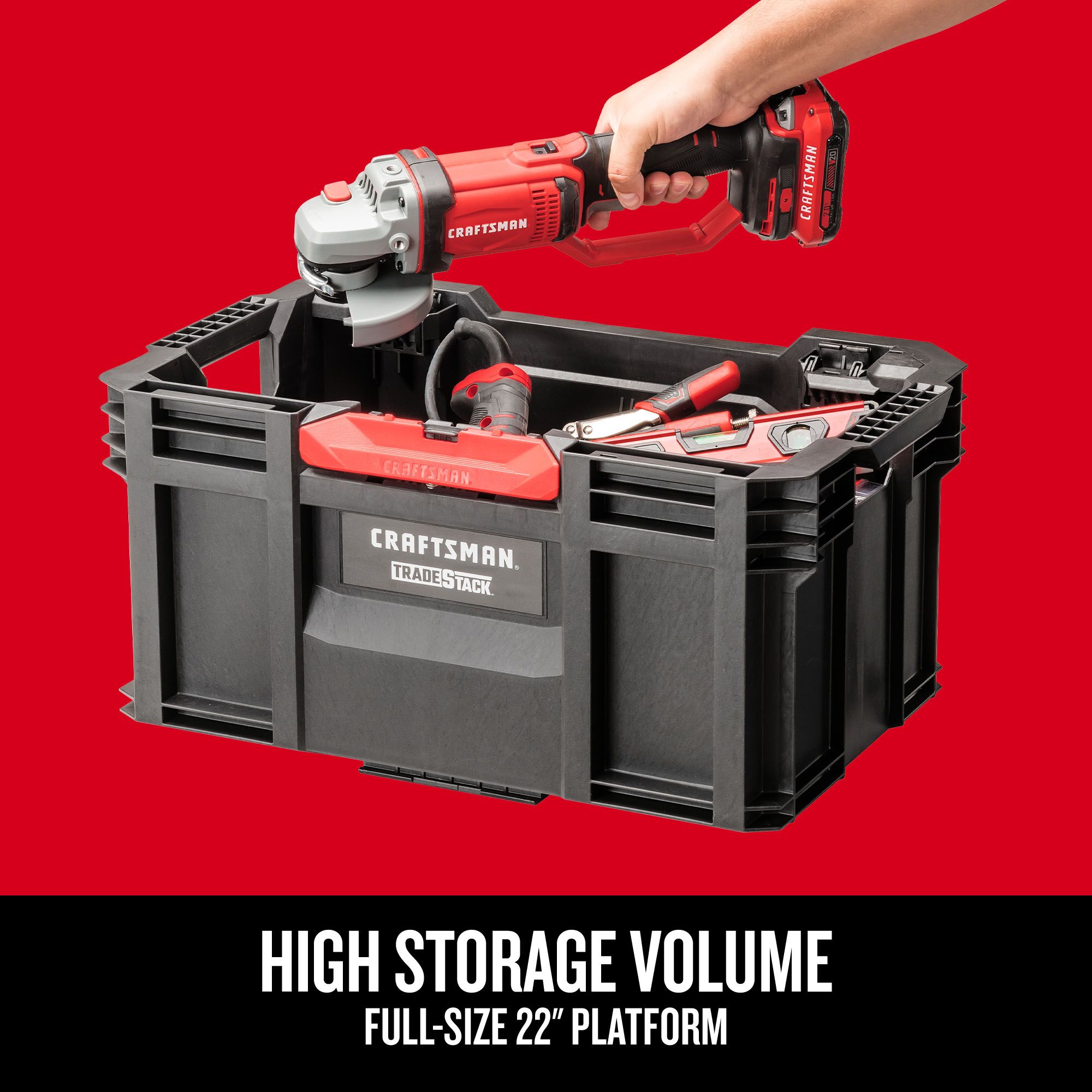 High Storage Volume Full-Size 22 inch Platform