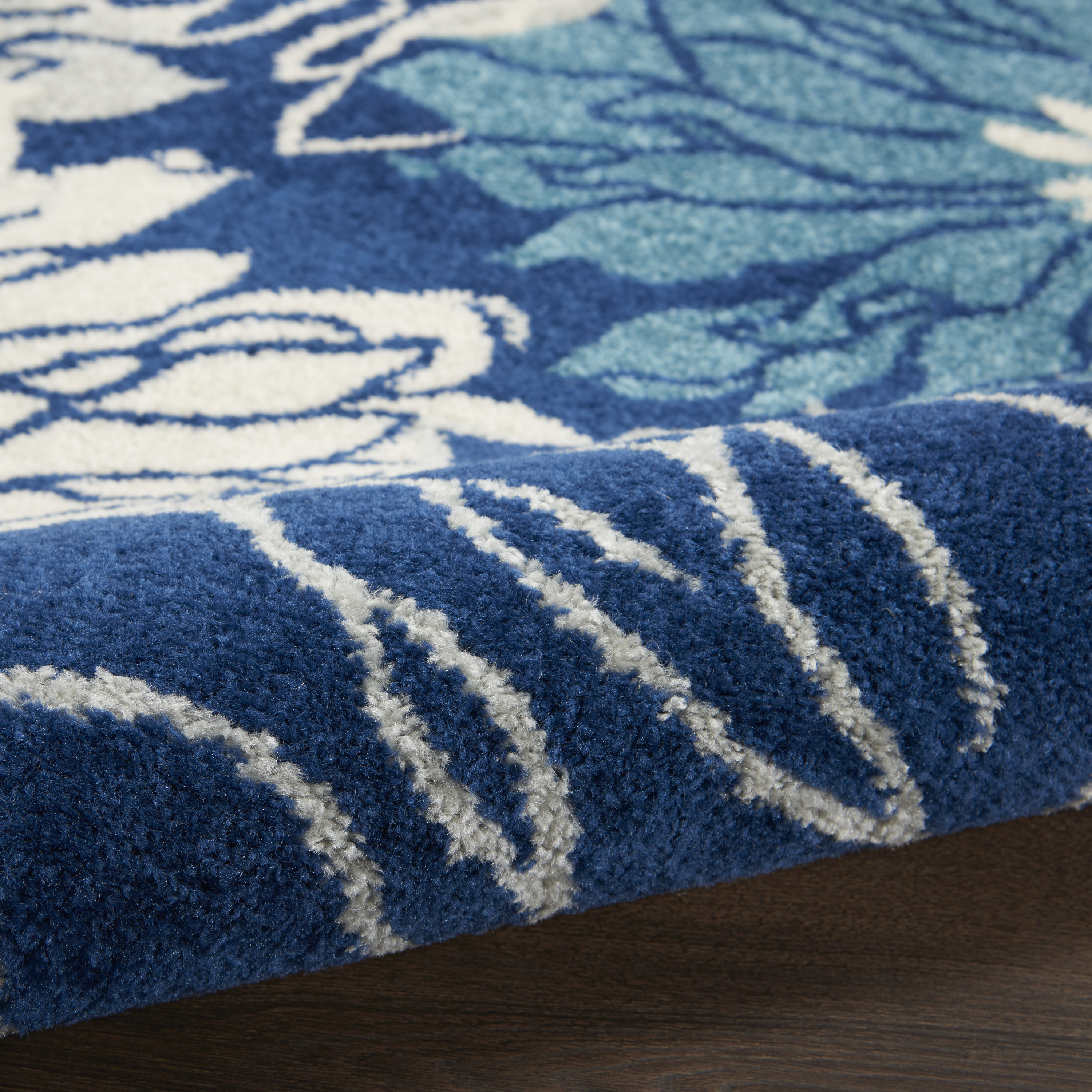 Nourison Passion 8' x Round Navy Ivory Contemporary Indoor Rug