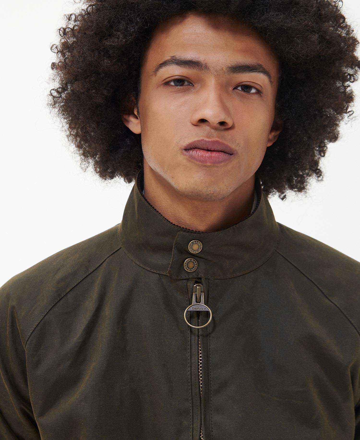 Barbour x Baracuta Porton Waxed Harrington Jacket image number 3