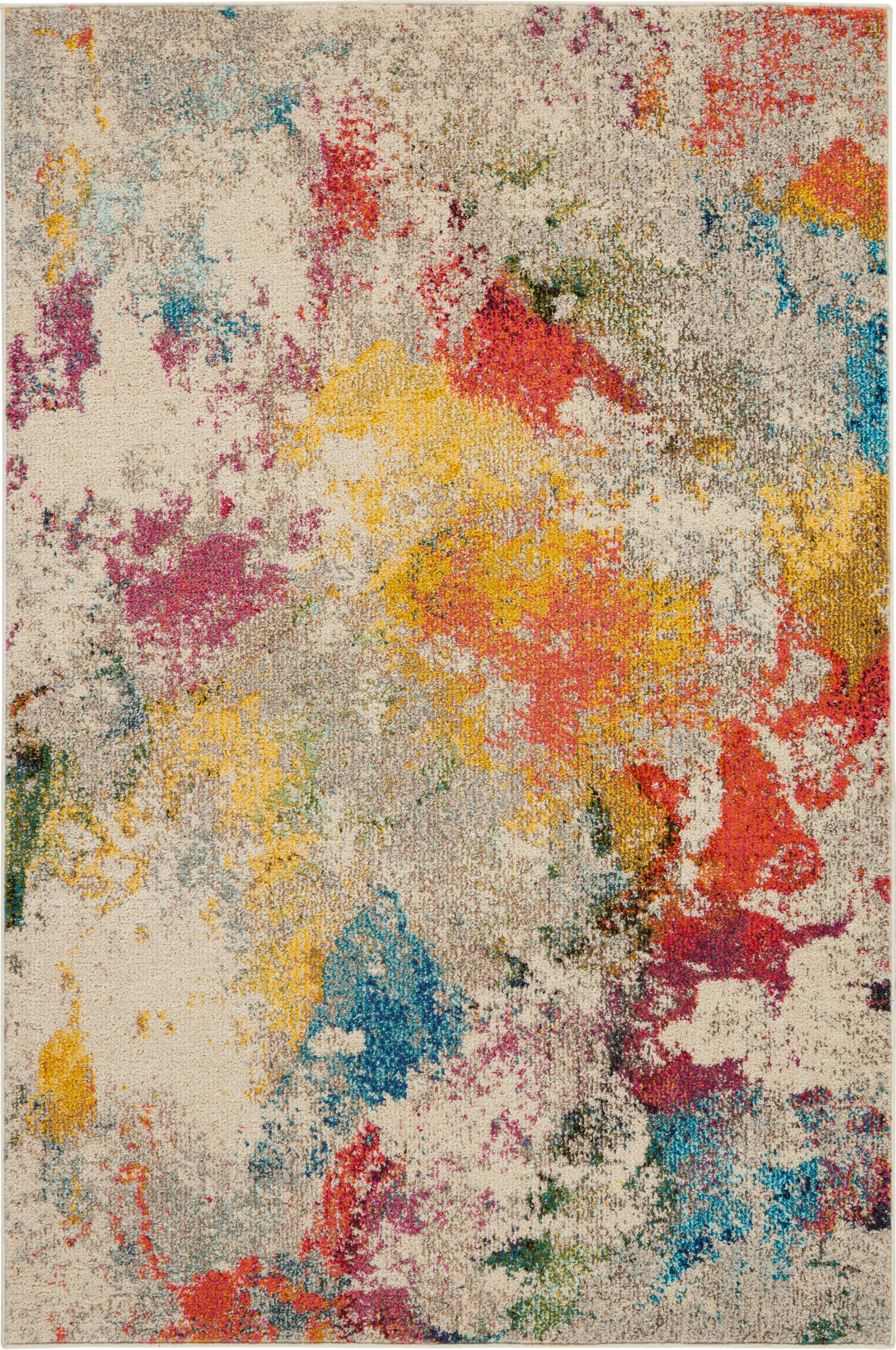 Nourison Celestial 5'3" x 7'3" Ivory Multicolor Modern Indoor Rug