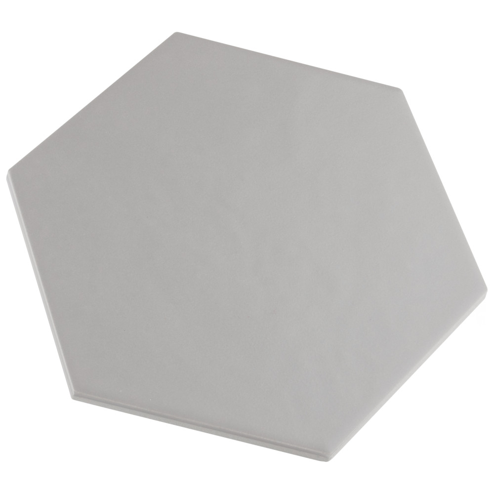 Hexatile Matte Gris 7 in. x 8 in. Porcelain Floor and Wall Tile