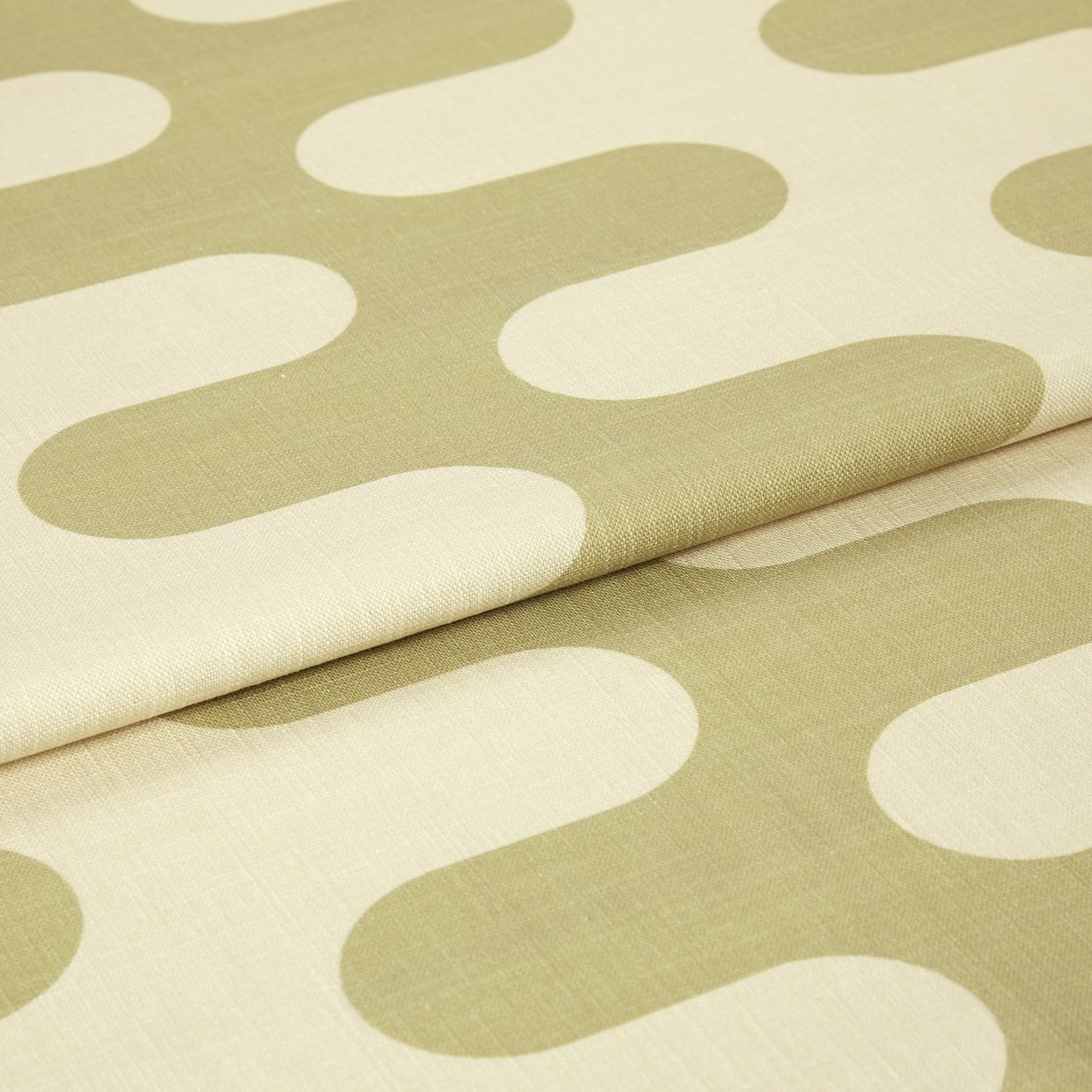 Retro Wave Pistachio Curtain