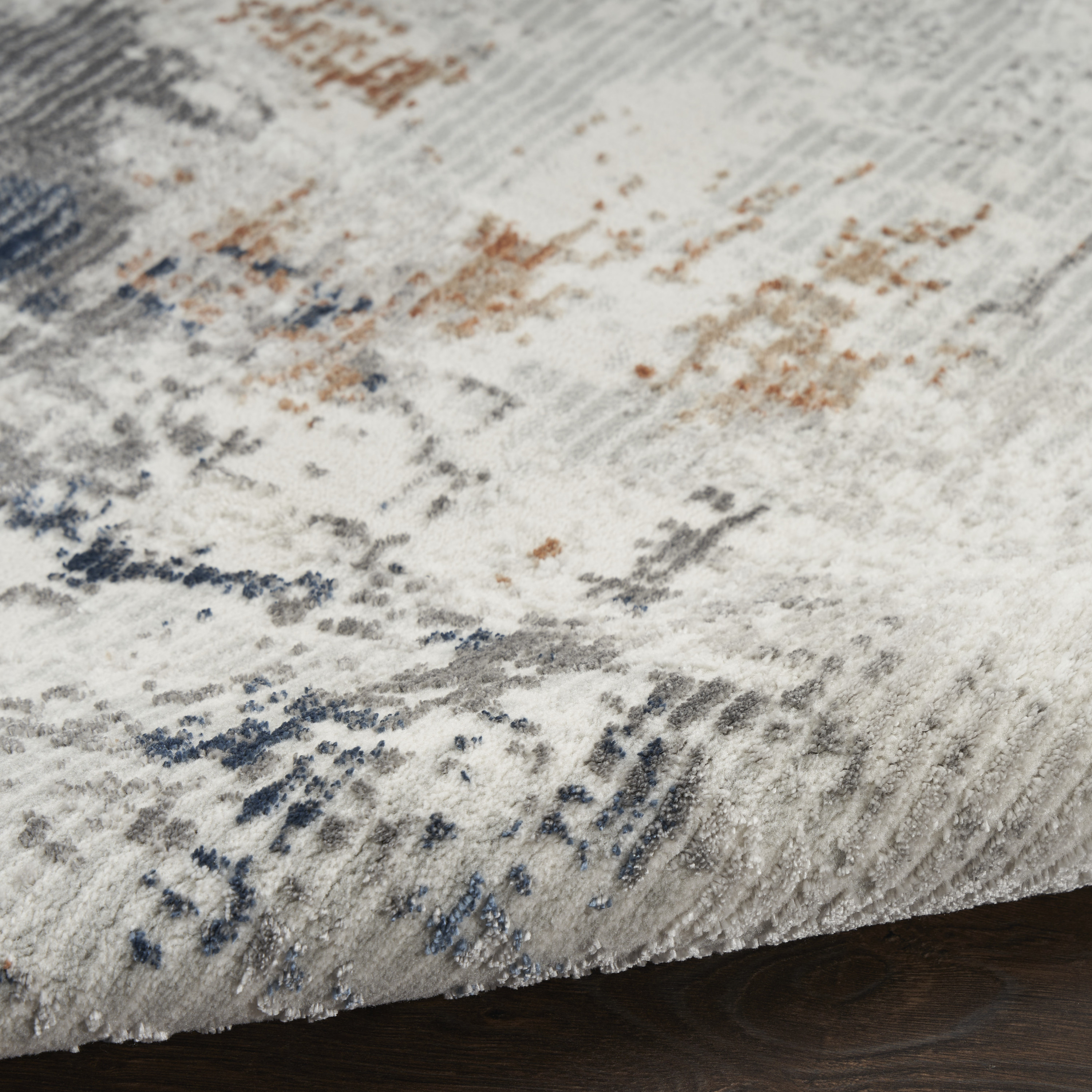 Nourison Home Texture 7'10" x 9'10" Grey Blue Modern Indoor Rug