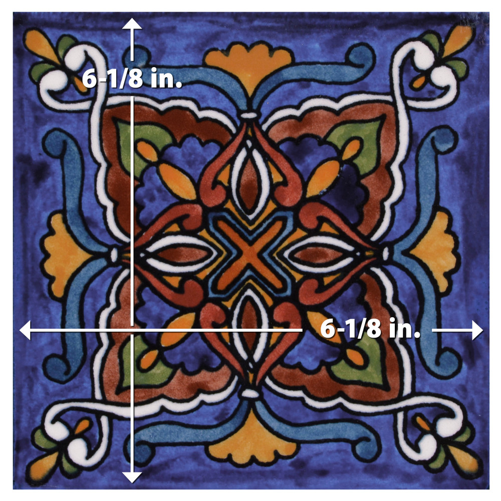 Provincial Deco Prado 6 in. x 6 in. Porcelain Wall Tile