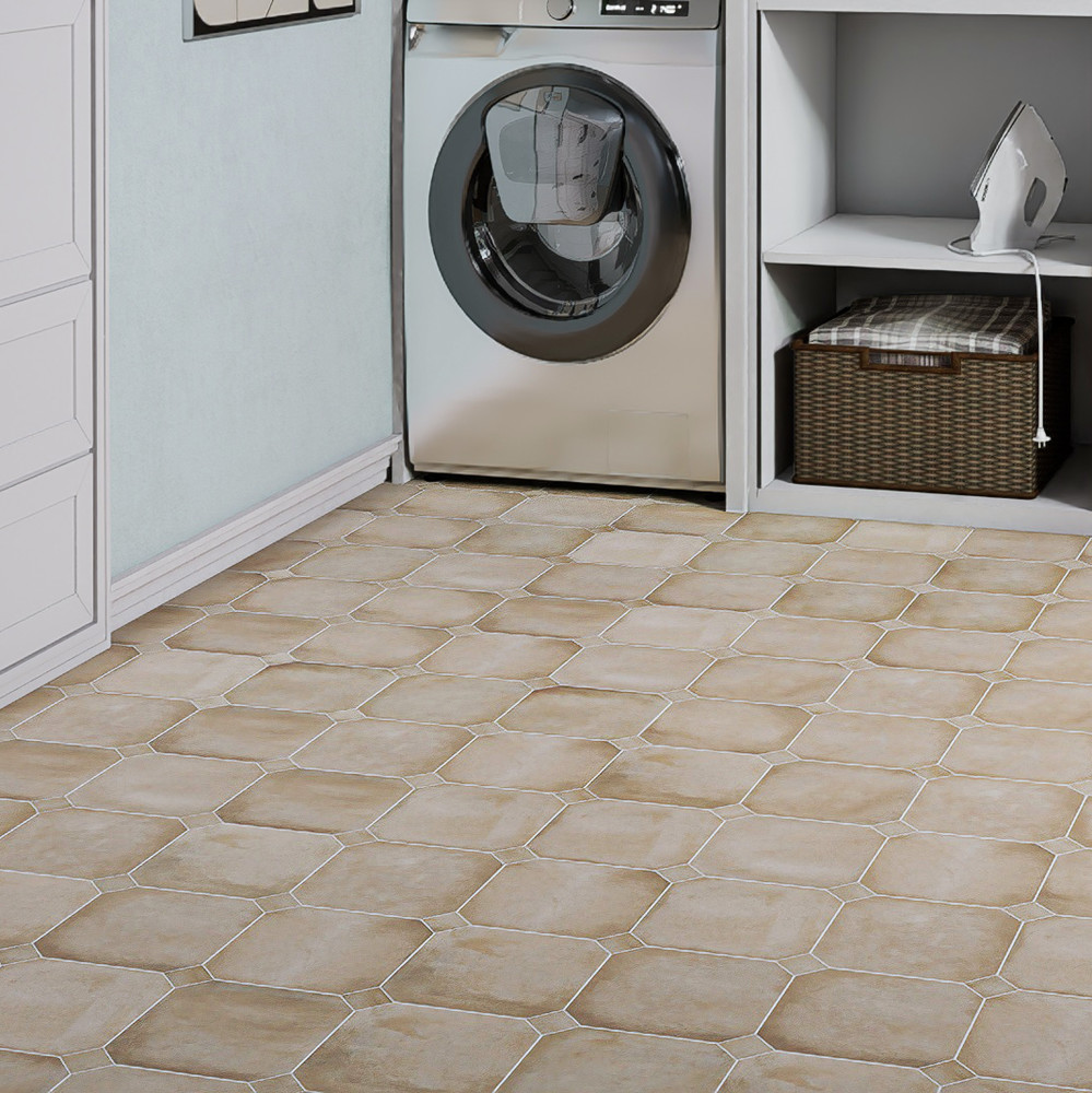 Laverton Taco Beige 1-5/8 in. x 1-5/8 in. Porcelain Floor and Wall Tile