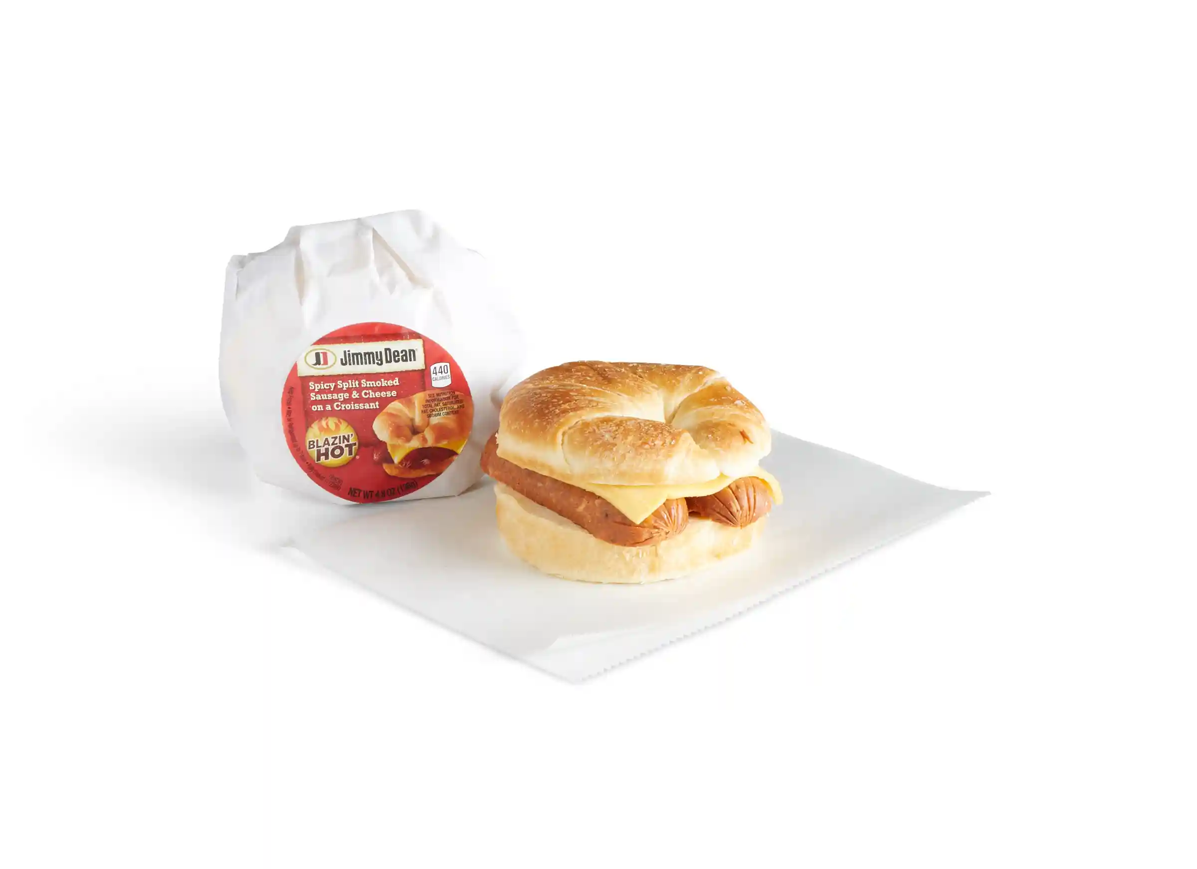 Jimmy Dean® Butcher Wrapped Blazin' Hot® Spicy Split Smoked Sausage & Cheese Croissant_image_11