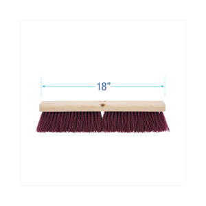 Boardwalk, 18in, Floor Brush Head, Polypropylene Bristles, Maroon