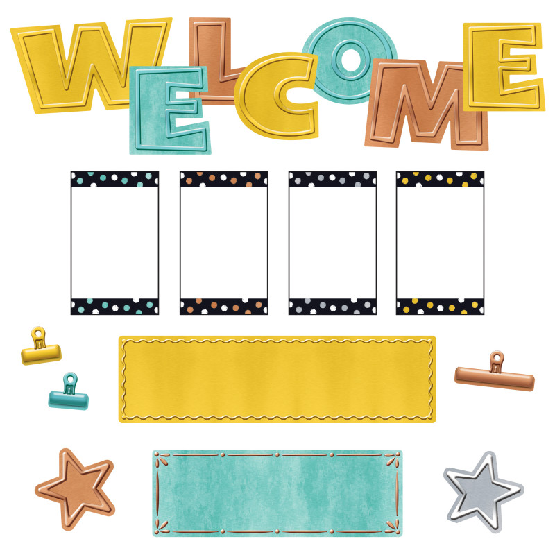 I ♥ Metal WipeOff® Welcome Mini Bulletin Board Set