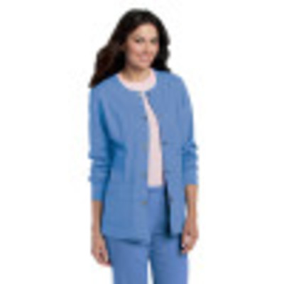 Landau Prewashed Warm-up Scrub Jacket for Women: Modern Tailored Fit, Stretch, 4 Pockets, Knit Cuff, Medical 3035-Landau