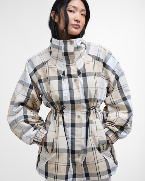 Suri Checked Showerproof Jacket Safari Dress Tartan/Mist