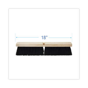 Boardwalk, 18in, Floor Brush Head, Polypropylene Bristles, Black