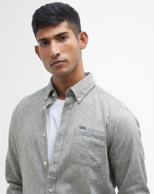 Nelson Tailored Long-Sleeved Shirt Bleached Olive
