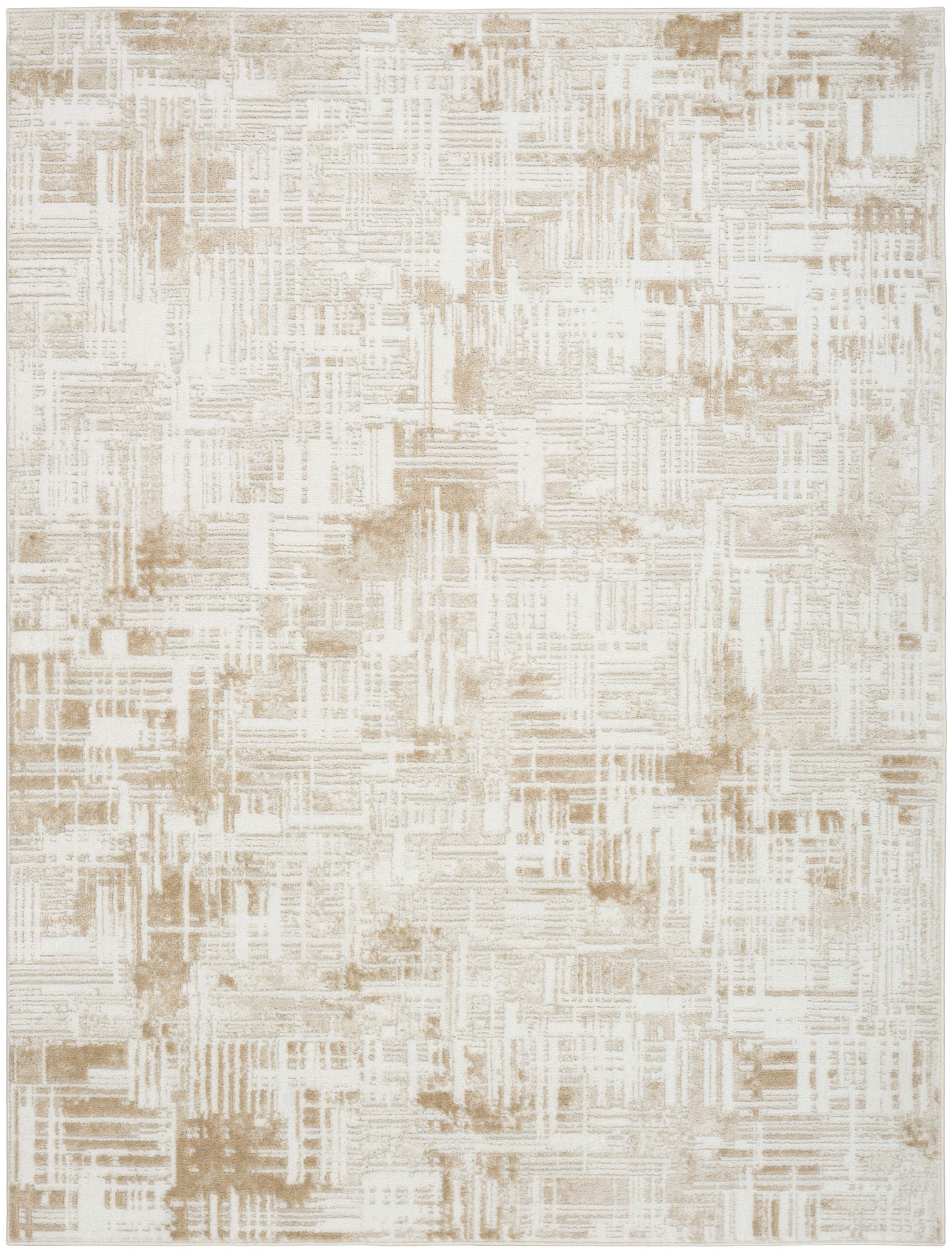 Nourison Dekor 5'3" x 7' Ivory Taupe Modern Indoor Rug