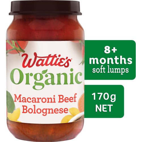  Wattie's® Organic Macaroni Beef Bolognese 170g 8+ months 