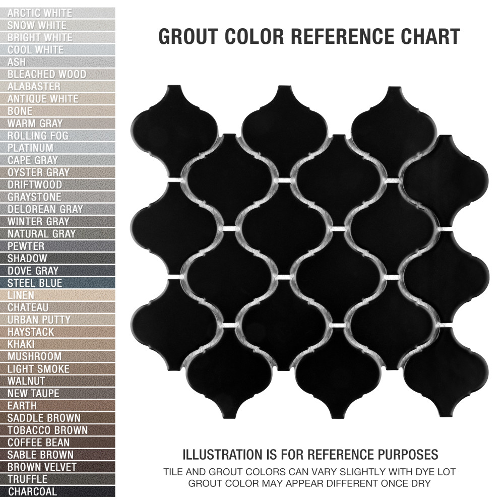 Metro Lantern Matte Black 9-1/2 in. x 10-3/4 in. Porcelain Mosaic Tile