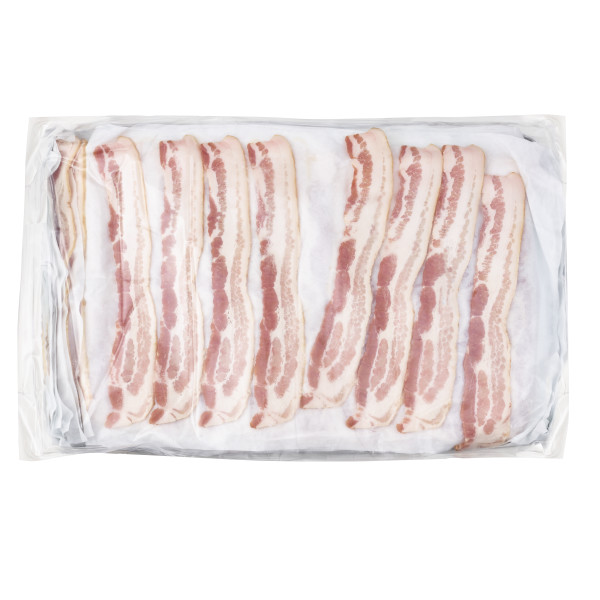 LAYOUT(r) Bacon, Lower Sodium, 18/22 slice, 15 lb . C1CB - Front Center Inner Pack (Hi Res)